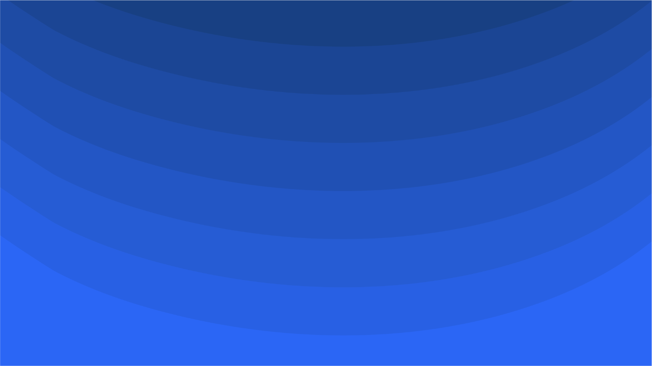 Fondo abstracto azul con capas curvadas en degradé, desde tonos oscuros en la parte superior hasta un azul claro brillante abajo.